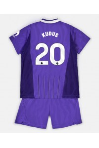 Tottenham Hotspur Mohammed Kudus #20 Jalkapallovaatteet Lasten Kolmas peliasu 2026-27 Lyhythihainen (+ Lyhyet housut)